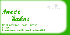 anett makai business card